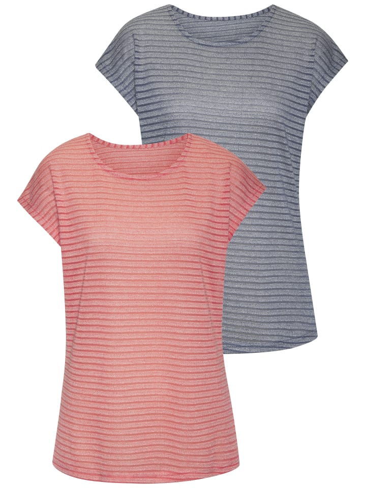 

Рубашка с короткими рукавами абрикосового и темно-синего цветов. Vivance