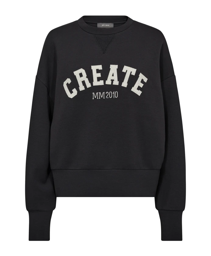 

Стильная толстовка в стиле ретро-студенчества. Mos Mosh, черный