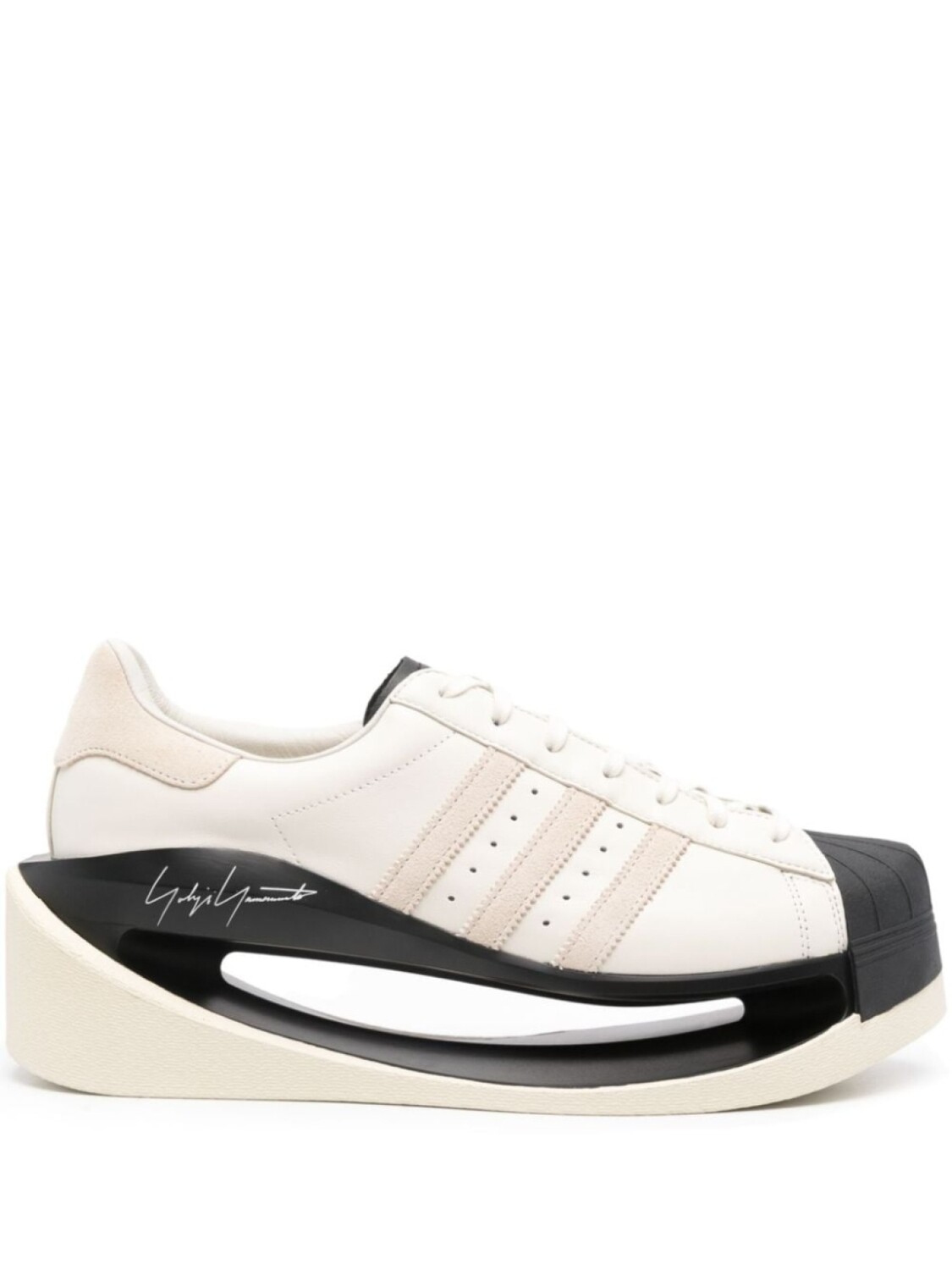 Y-3 кожаные кроссовки Gendo Superstar, белый
