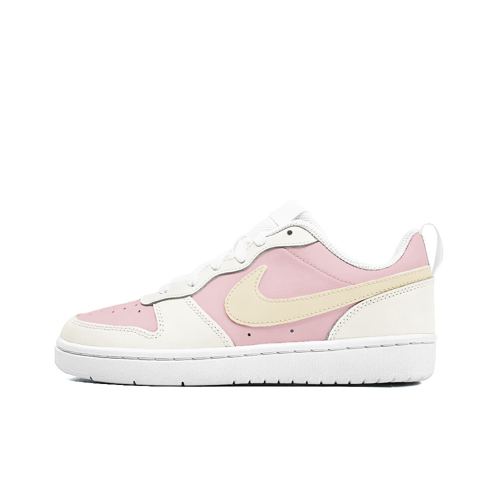 

Кроссовки Nike Court Borough Skateboarding Shoes Women's Low-top White/yellow/pink, розовый