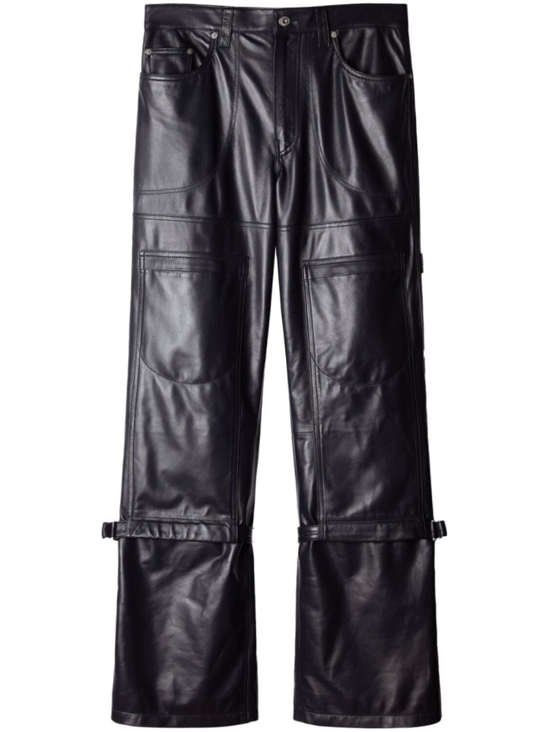 

Off-White кожаные брюки Carpenter, синий