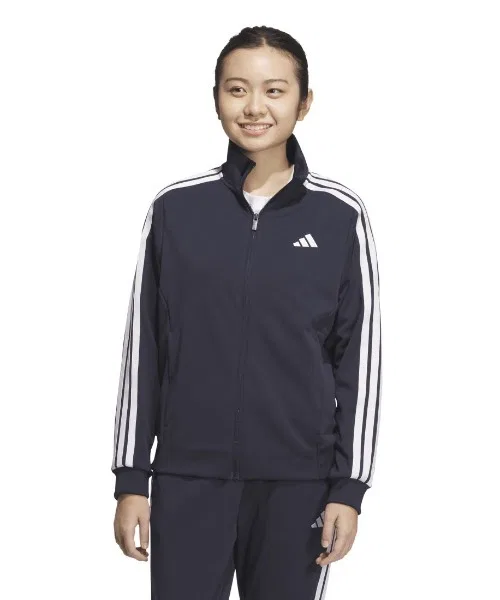 Толстовка adidas с тремя полосками, свободный крой, синяя