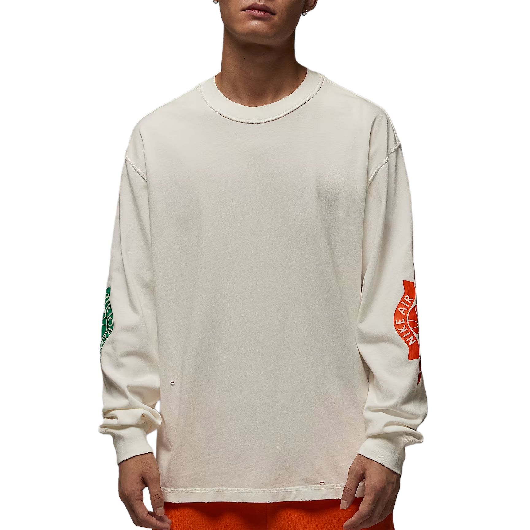 Jordan Футболка Air T мужская Sail White/Fresh Orange — фото 2