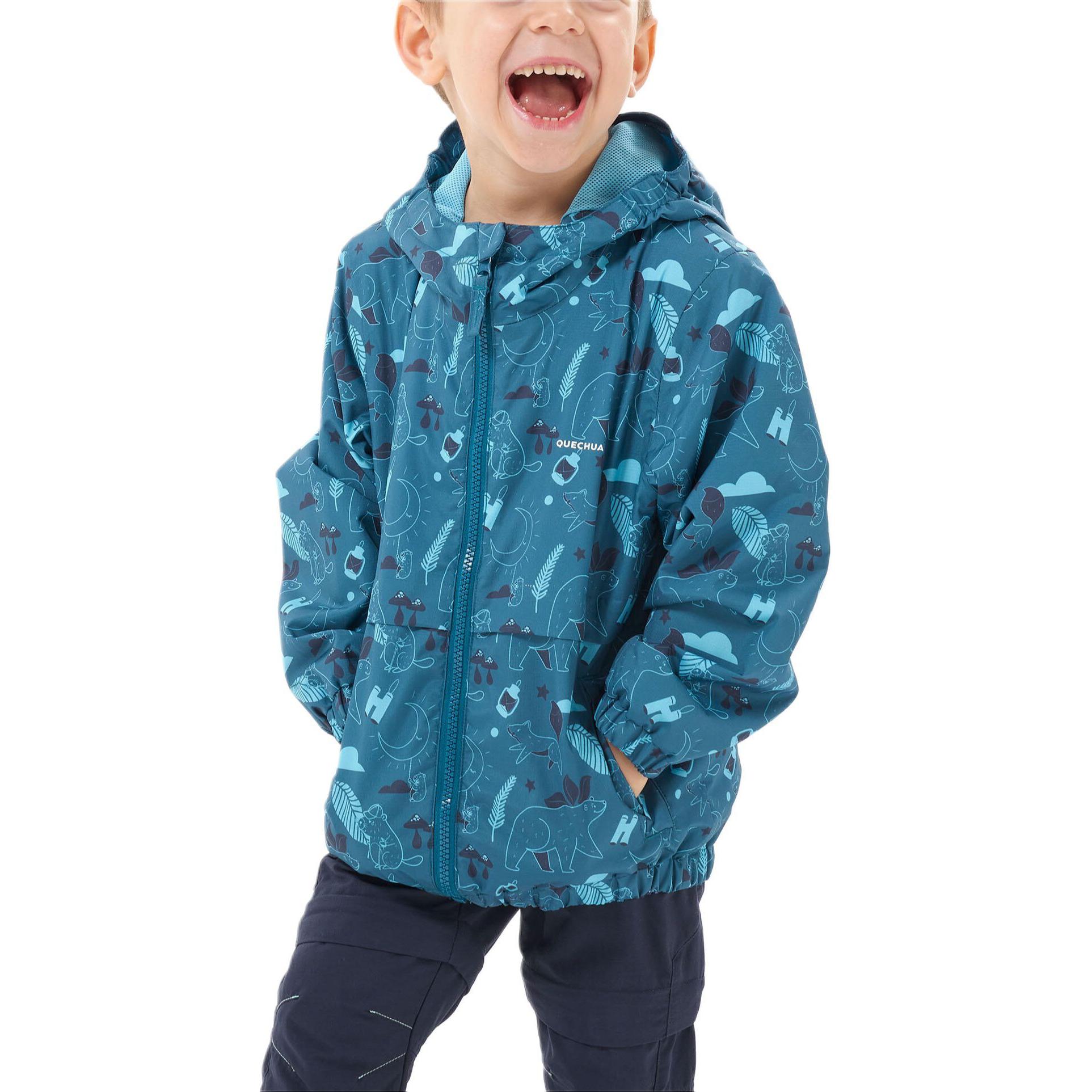 Куртка MH500 Темно-прусская синяя/синяя для детей 3-7 лет DECATHLON — фото 2