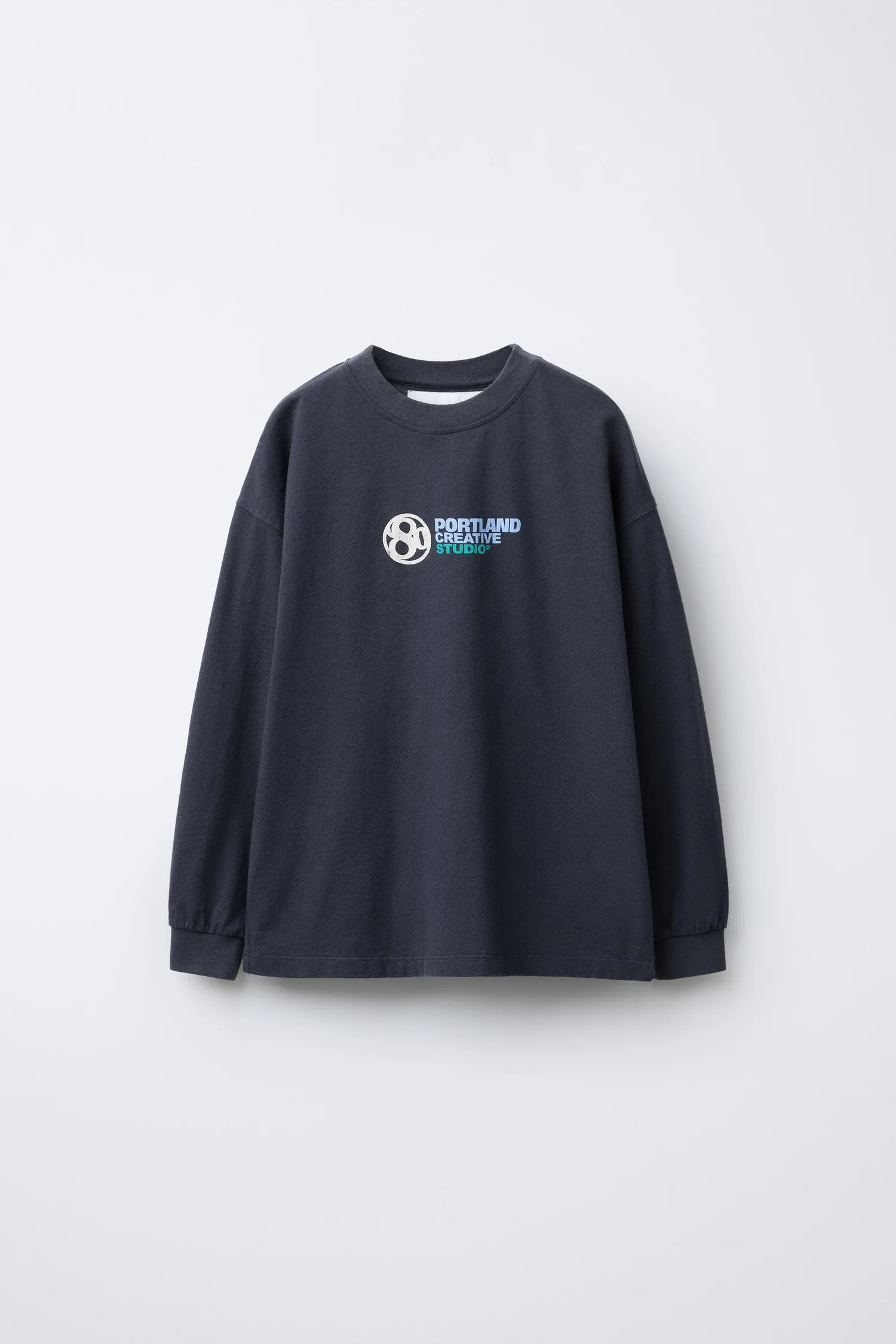 Футболка с рельефным слоганом Zara, синий