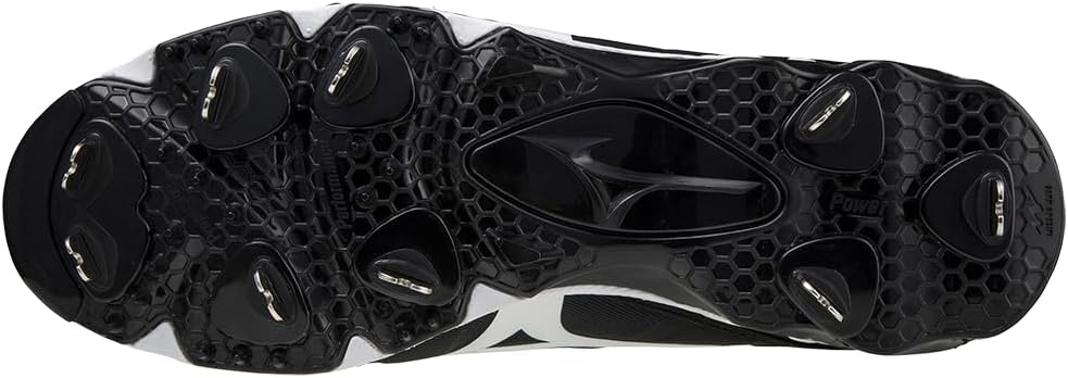 Бейсбольные кроссовки Mizuno Men's 9-Spike Ambition 2 Name ‎Mizuno, черно-белый — фото 2