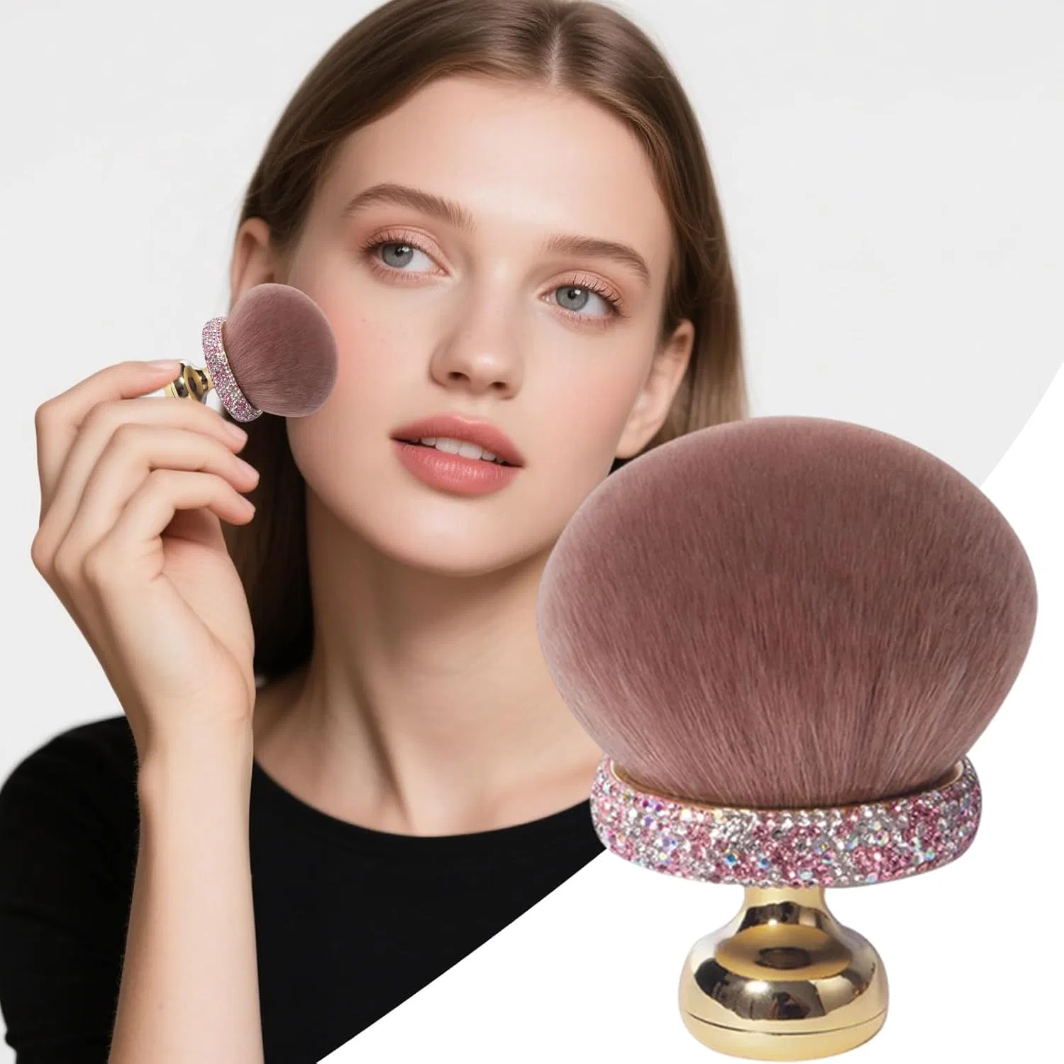 Кисть для макияжа Mushroom Blending Brush No brand 1 шт розовая — фото 3