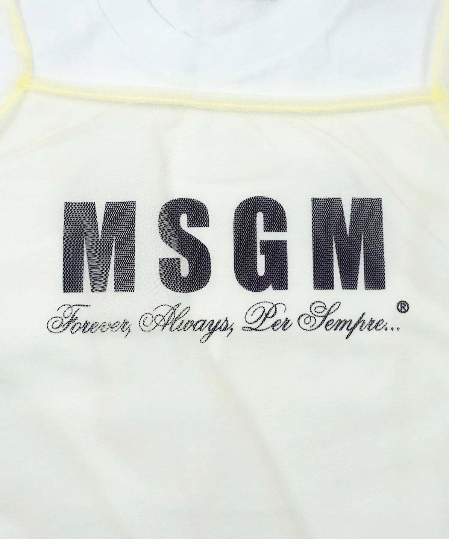 Детское платье с ярусной тюлью и накладным камисолем MSGM KIDS белое — фото 3