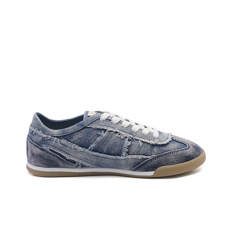 BLOCCO5 Женские кэжуал кеды лоу топ в денимовом синем цвете, цвет Denim Blue — фото 4