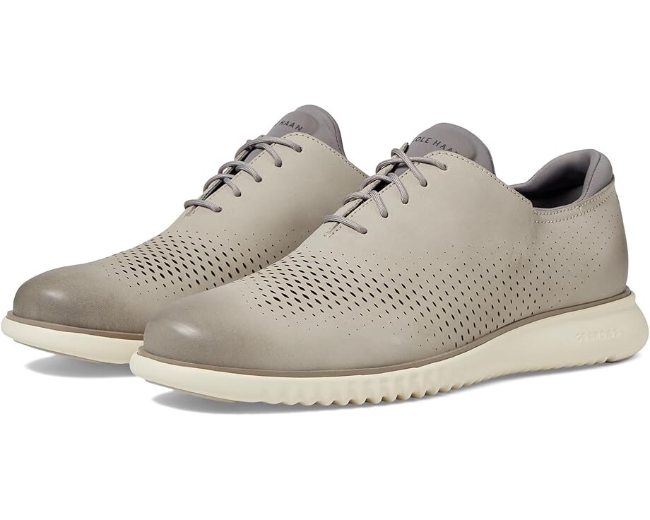 

Оксфорды Cole Haan 2.Zerogrand Laser Wing Tip Oxford Lined, цвет Dove Nubuck/Ivory