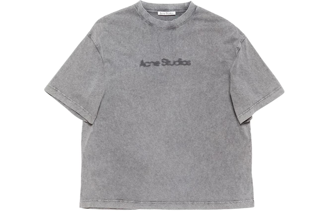 

Футболка Fasded Logo выцветшая серая Acne Studios