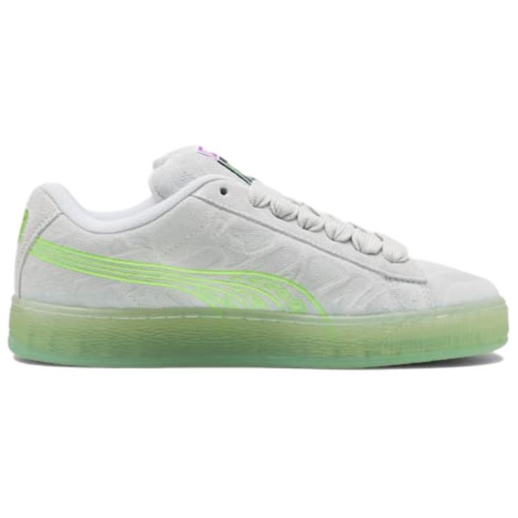 PUMA Suede XL Abrasion Resistant Low Top Skateboard Shoes мужские серебристо-зеленые — фото 3