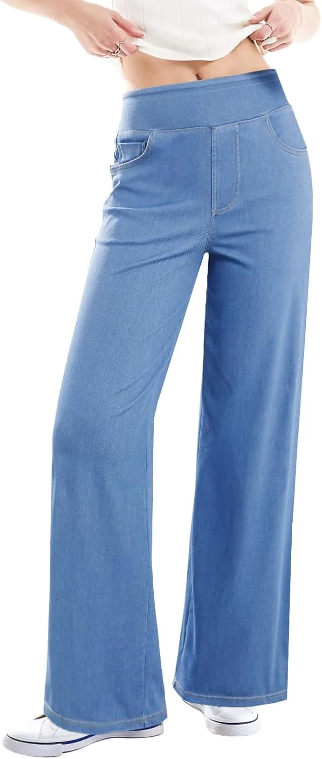 

Sidefeel Женские джинсы Wide Leg с высокой посадкой и эффектом контроля живота