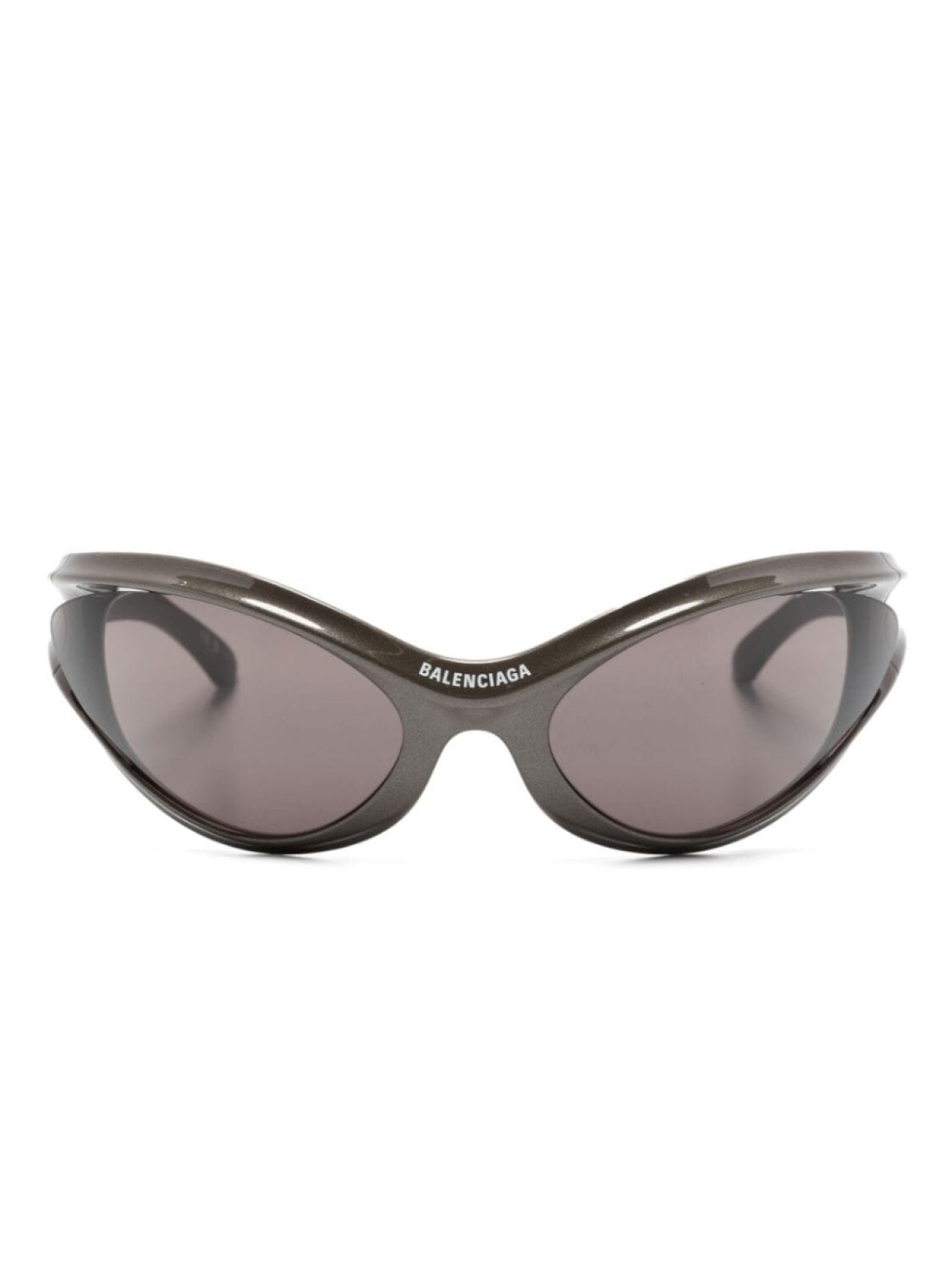 

Balenciaga Eyewear солнцезащитные очки Dynamo Wrap в массивной оправе, серый