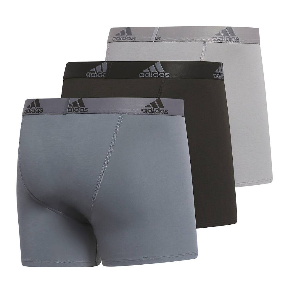 

Мужские боксеры-боксеры adidas (3 шт.) Adidas, цвет Onix Gray Black Gray