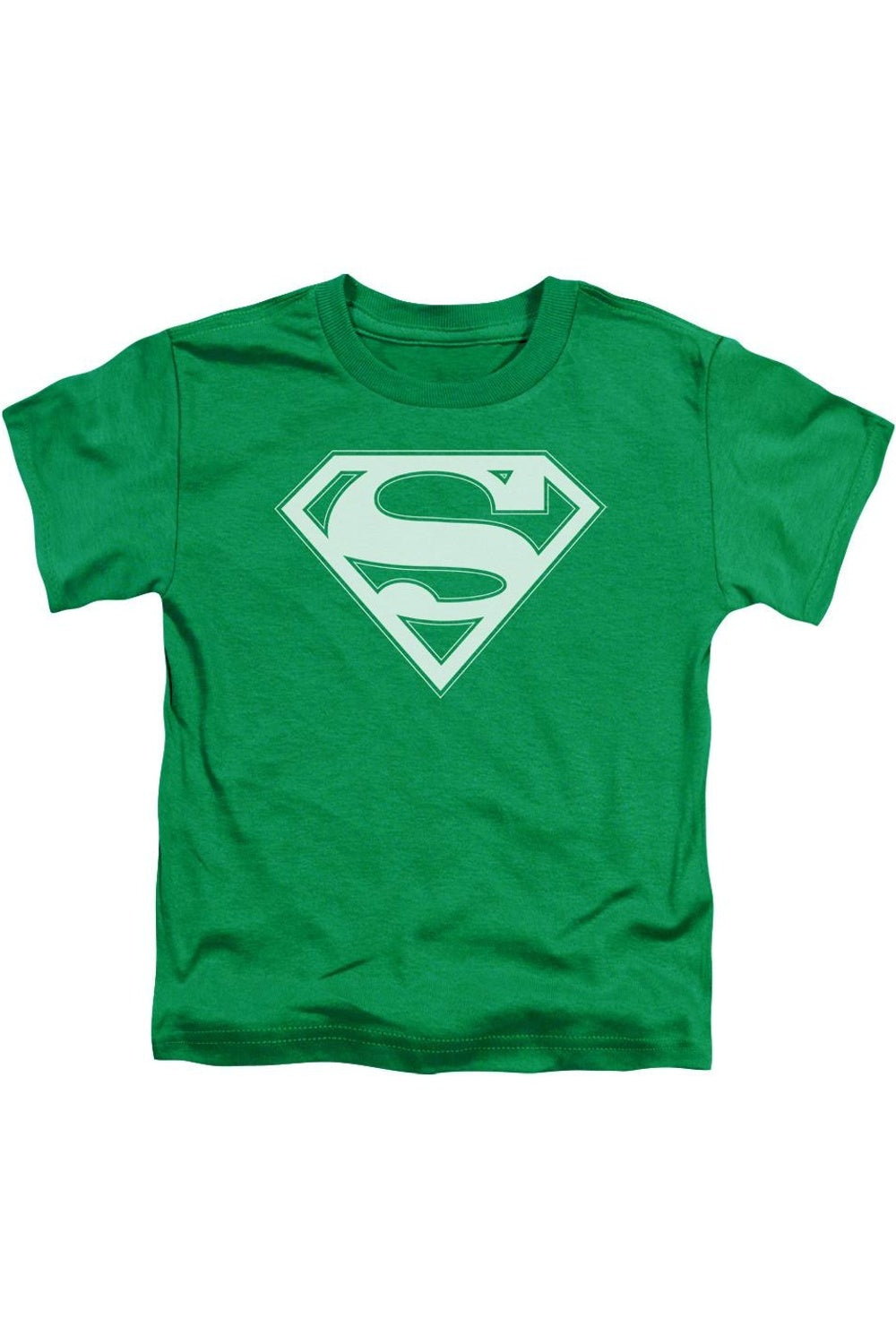 

Футболка с коротким рукавом для малышей с зеленым и белым щитом Superman Gildan