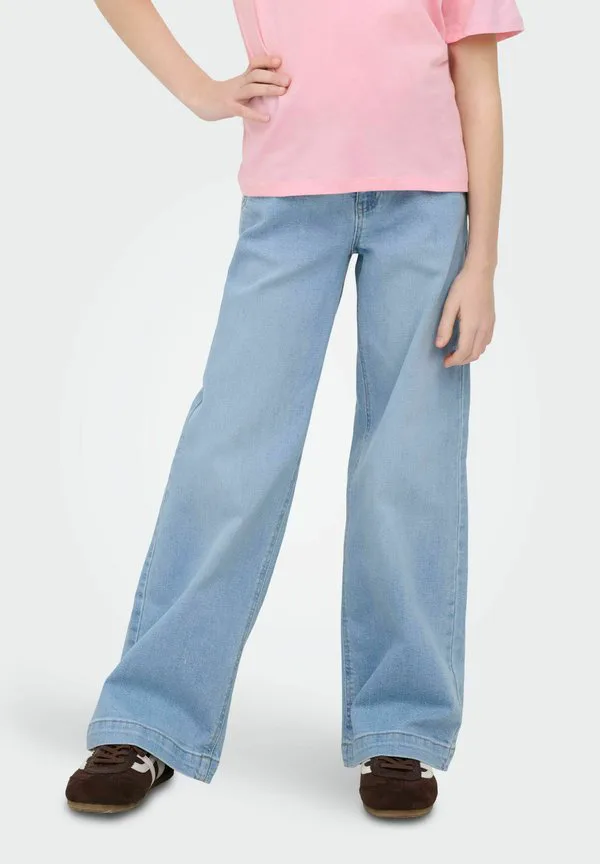 Расклешенные джинсы mit weitem bein kognew mittlere taille Only Girls, Light Blue Denim — фото 2