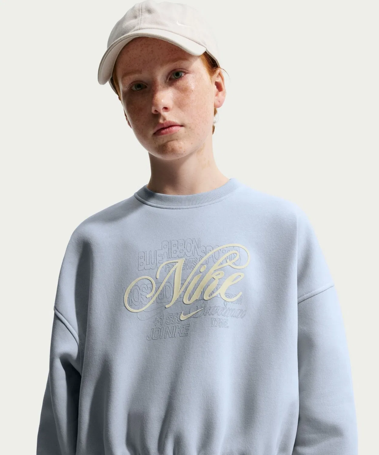 Свитшот детский Nike Club Fleece с принтом, лавандовый