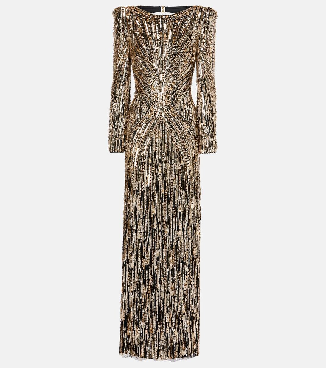 

Платье Avalon с пайетками Jenny Packham, цвет liquorice