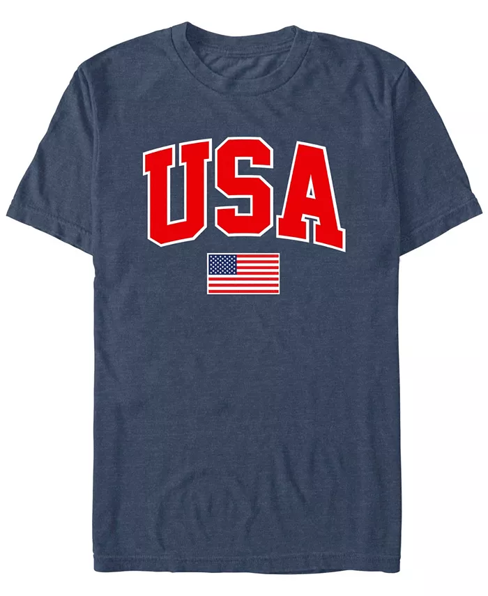 

Мужская футболка с коротким рукавом USA Collegiate and Flag Generic Additude, синий