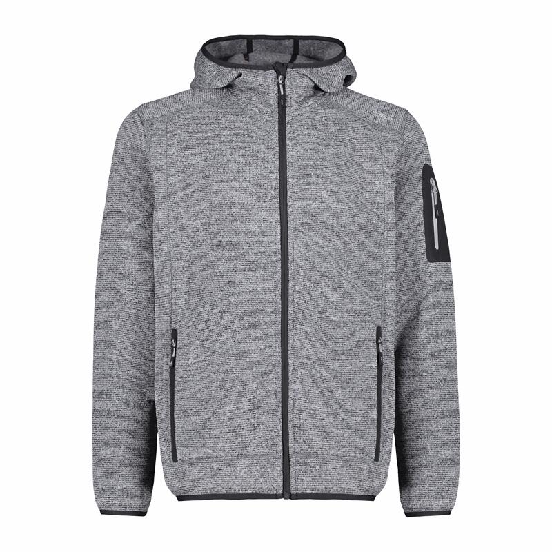 

Мужская флисовая куртка CMP с фиксированным капюшоном, трикотажная куртка 3H60847N