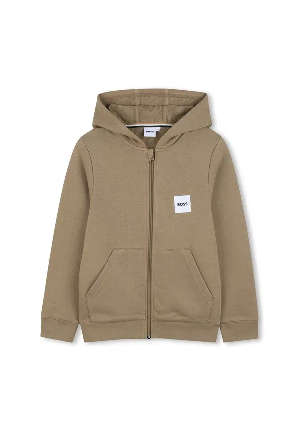 Детская подростковая кофта с капюшоном на молнии Boss Kidswear, темно-серый — фото 2