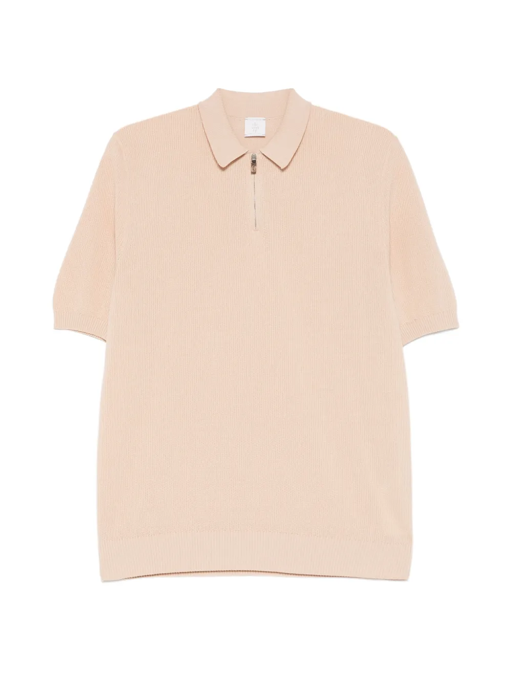 

Рубашка поло на молнии с короткими рукавами Eleventy, бежевый