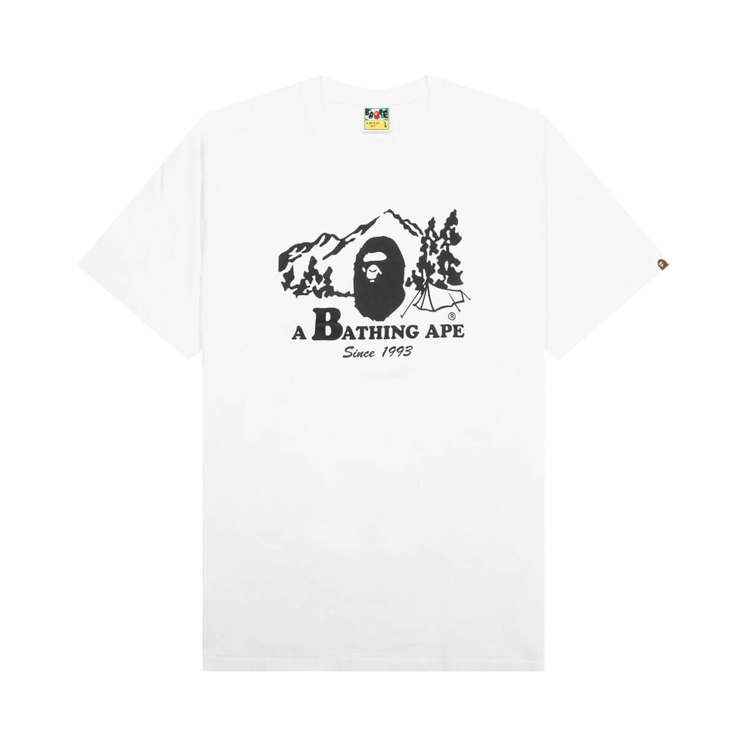 

Футболка BAPE Camp, Белая, Белый, Футболка BAPE Camp, Белая