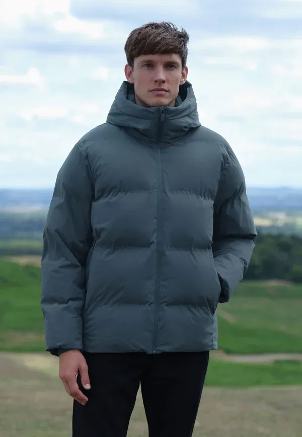 Пуховик зимний Next, Regular fit thermogen shower resistant puffer, синий — фото 2