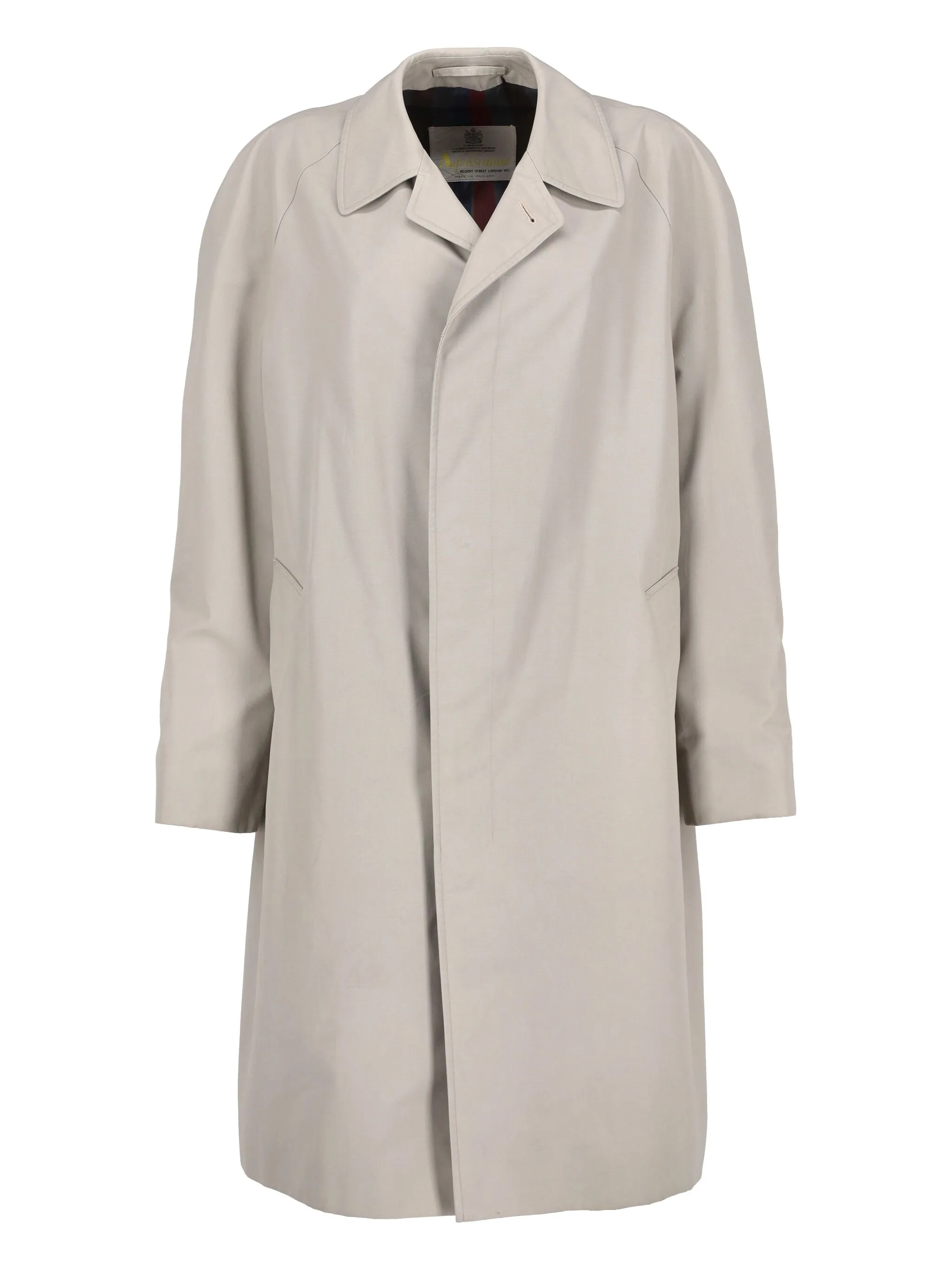 

Однобортный тренч Aquascutum, серый