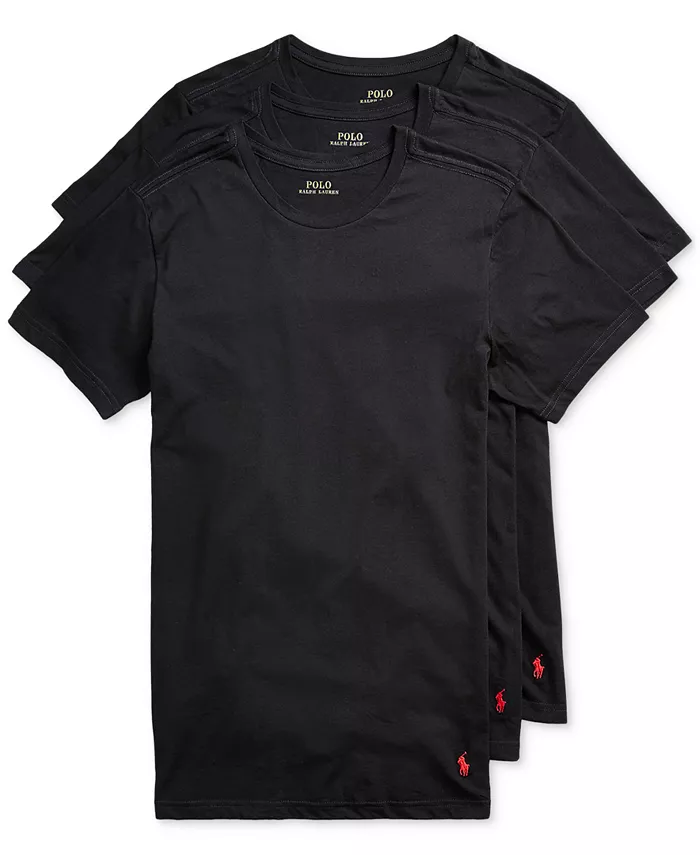 

Мужская майка-борцовка Slim Fit, 3 шт Polo Ralph Lauren, черный
