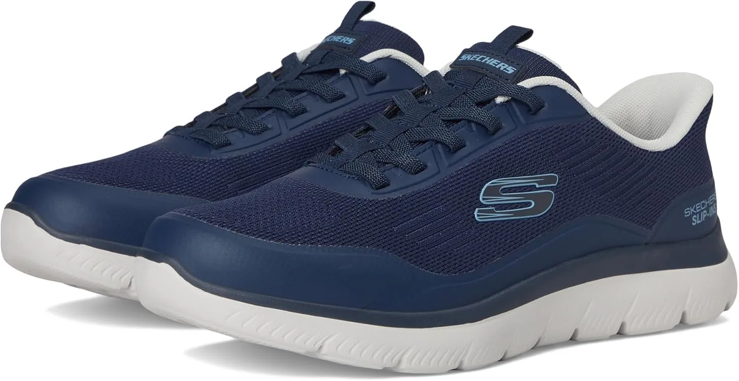 Мужские кроссовки Skechers Summits Leyter Hands Free без шнурков, темно-синий