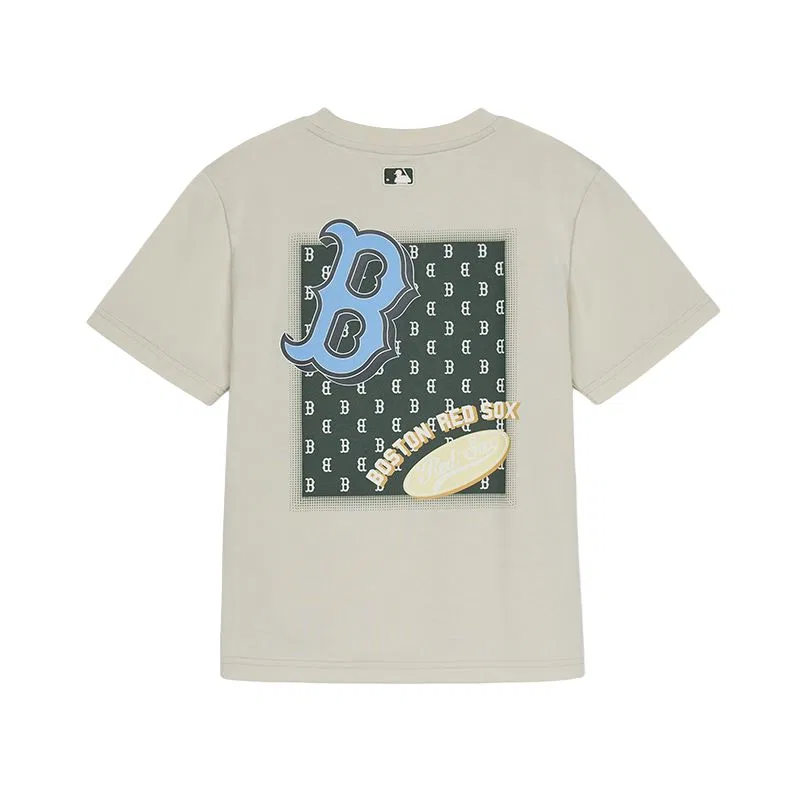 Футболка Classic Monogram Boston Red So, SS25, heather gray ivory, детская MLB KIDS
