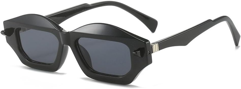 

Розовые угловатые солнцезащитные очки в тонкой оправе для мужчин и женщин, винтажные, неправильной формы, ретро, ​​двухцветные, роскошные солнцезащитные очки HVTVTLA, C1