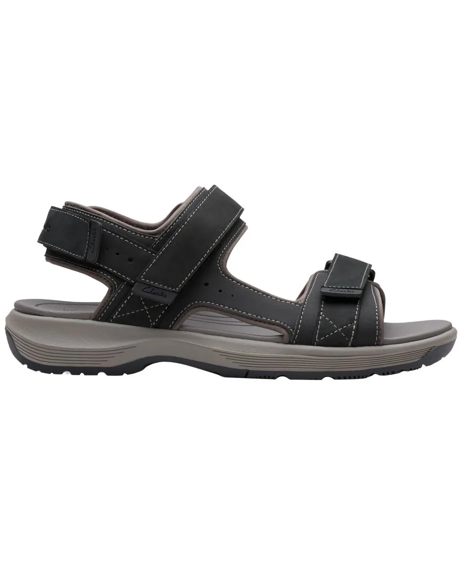 Мужские сандалии Guideview Trek из коллекции Clarks, черный leather — фото 2
