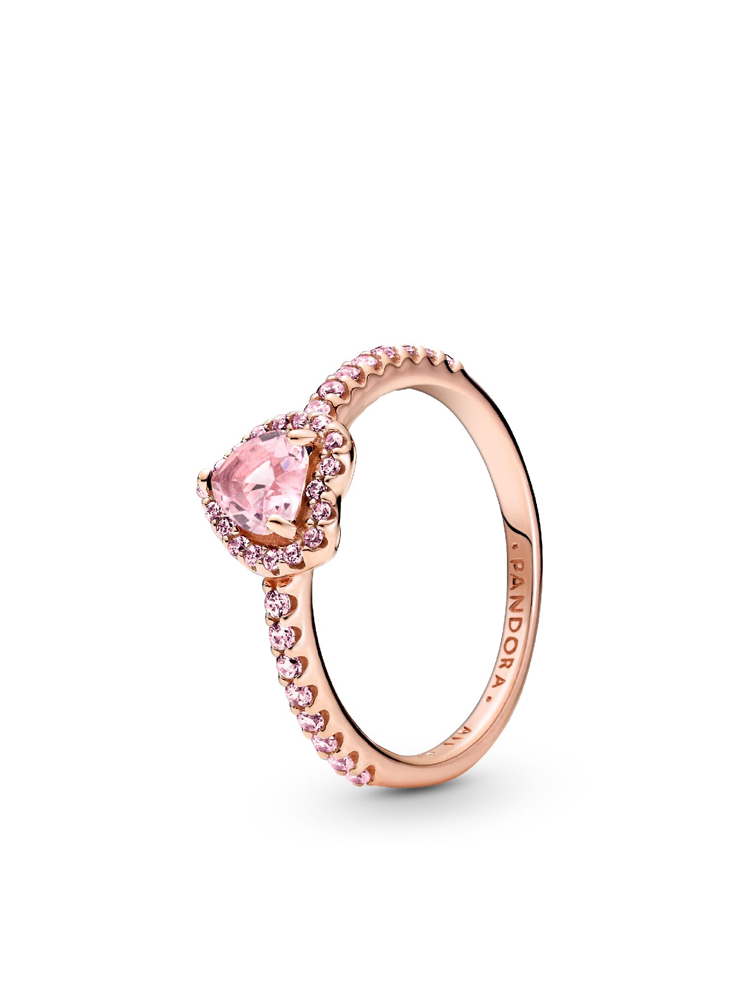 

Комплект колец в форме розового сверкающего сердца Pandora