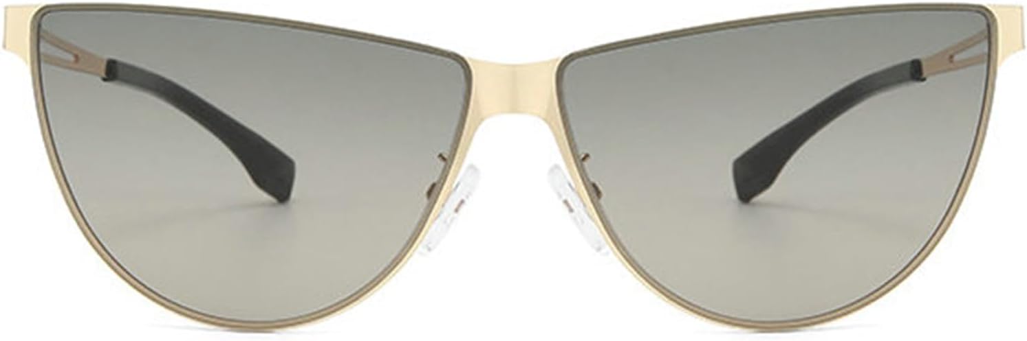 

willochra Роскошные винтажные солнцезащитные очки «кошачий глаз» для женщин и мужчин в стиле Y2K, цельные овальные солнцезащитные очки, модные панк-очки черного цвета, C5