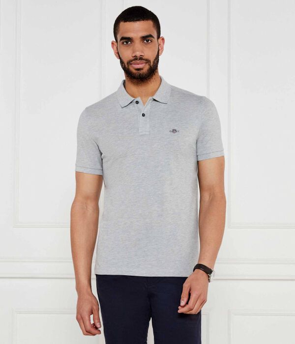 

Рубашка поло Slim fit Gant, серый