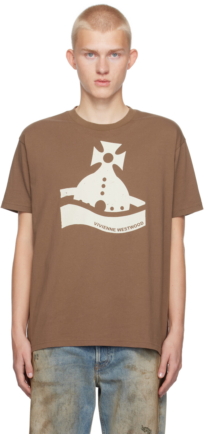 

Футболка Sunken Orb Classic Vivienne Westwood, коричневый