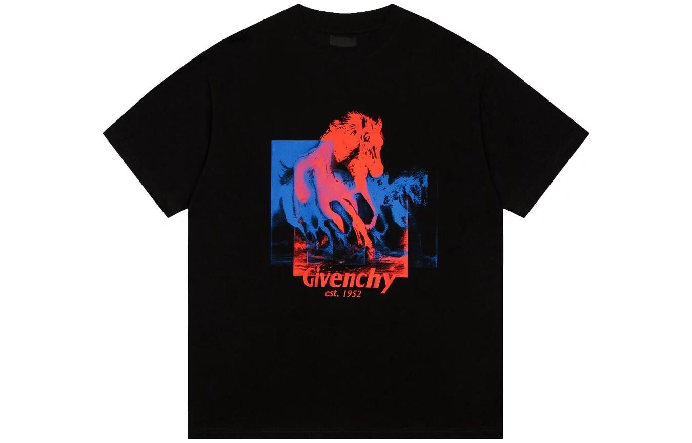 

Футболка Classic Fit с принтом лошади Givenchy, черный