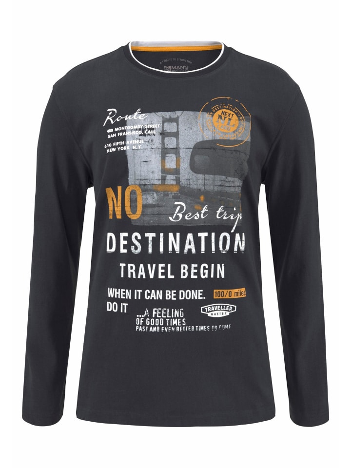 

Рубашка с длинным рукавом Man's World, темно-синий