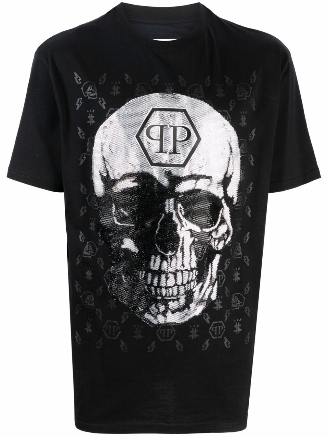 

Philipp Plein футболка с декором Skull, черный