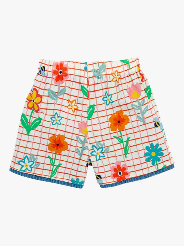 Детские реверсивные шорты Marigold из органического хлопка Frugi, Paint A Floral/Denim — фото 4
