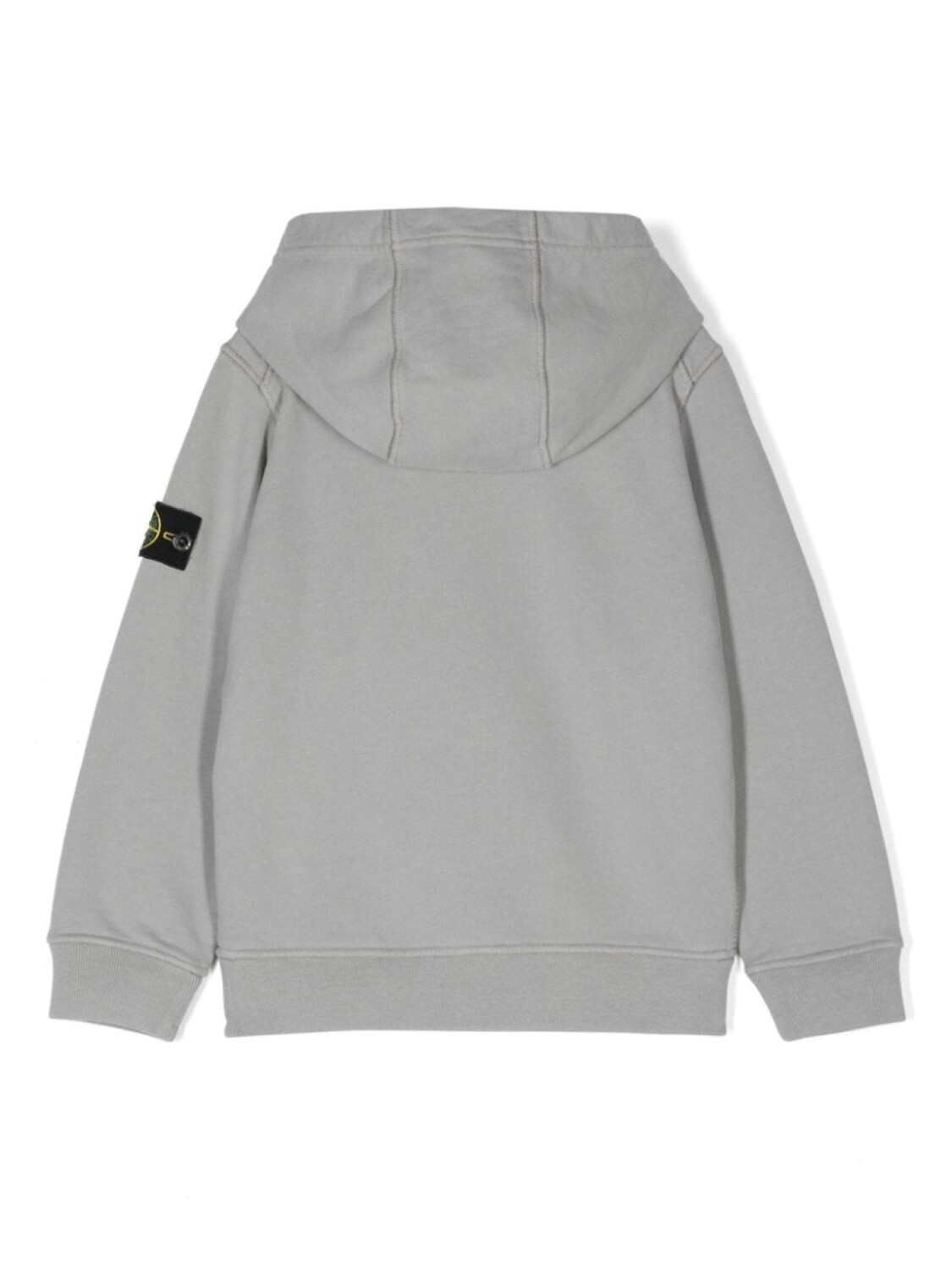 Stone Island Junior толстовка с капюшоном из хлопка с изображением компаса, серый — фото 2