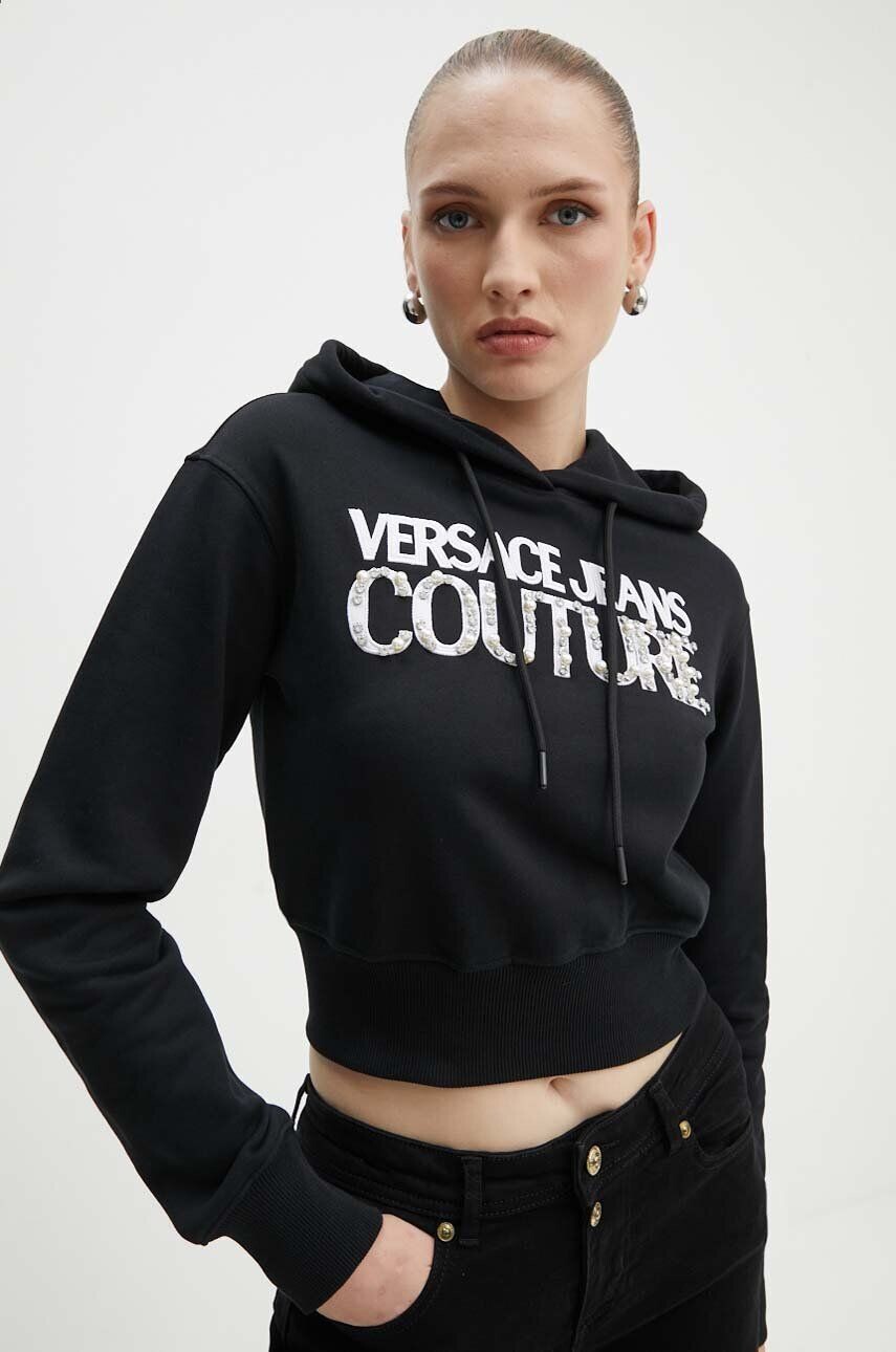 

Хлопковая толстовка Versace Jeans Couture, черный