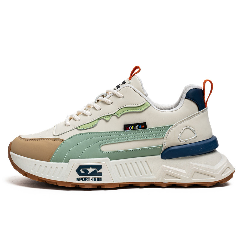 

В комплекте: износостойкие низкие повседневные туфли для мужчин GNVA, Beige Green