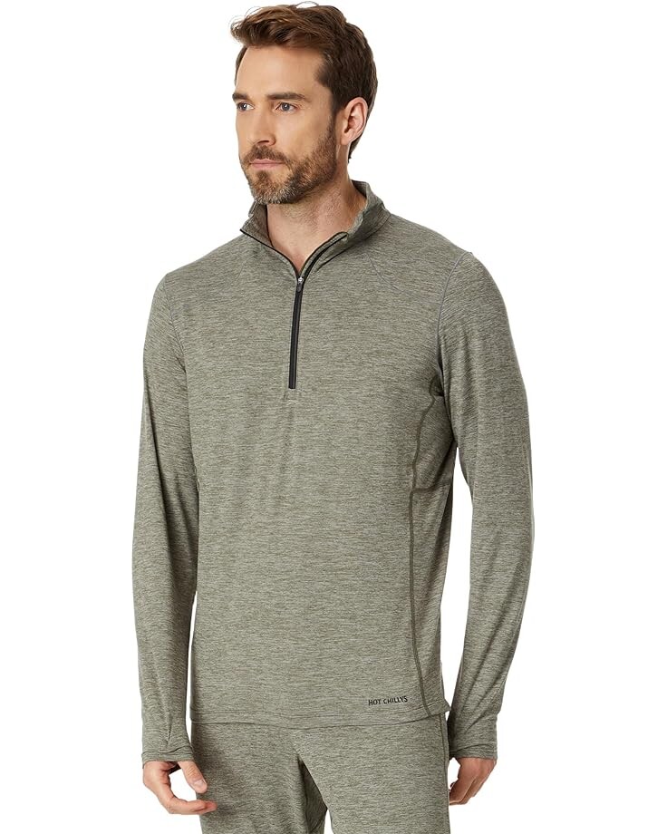 

Футболка Hot Chillys Clima-Trek Zip-Tee, цвет Od Heather