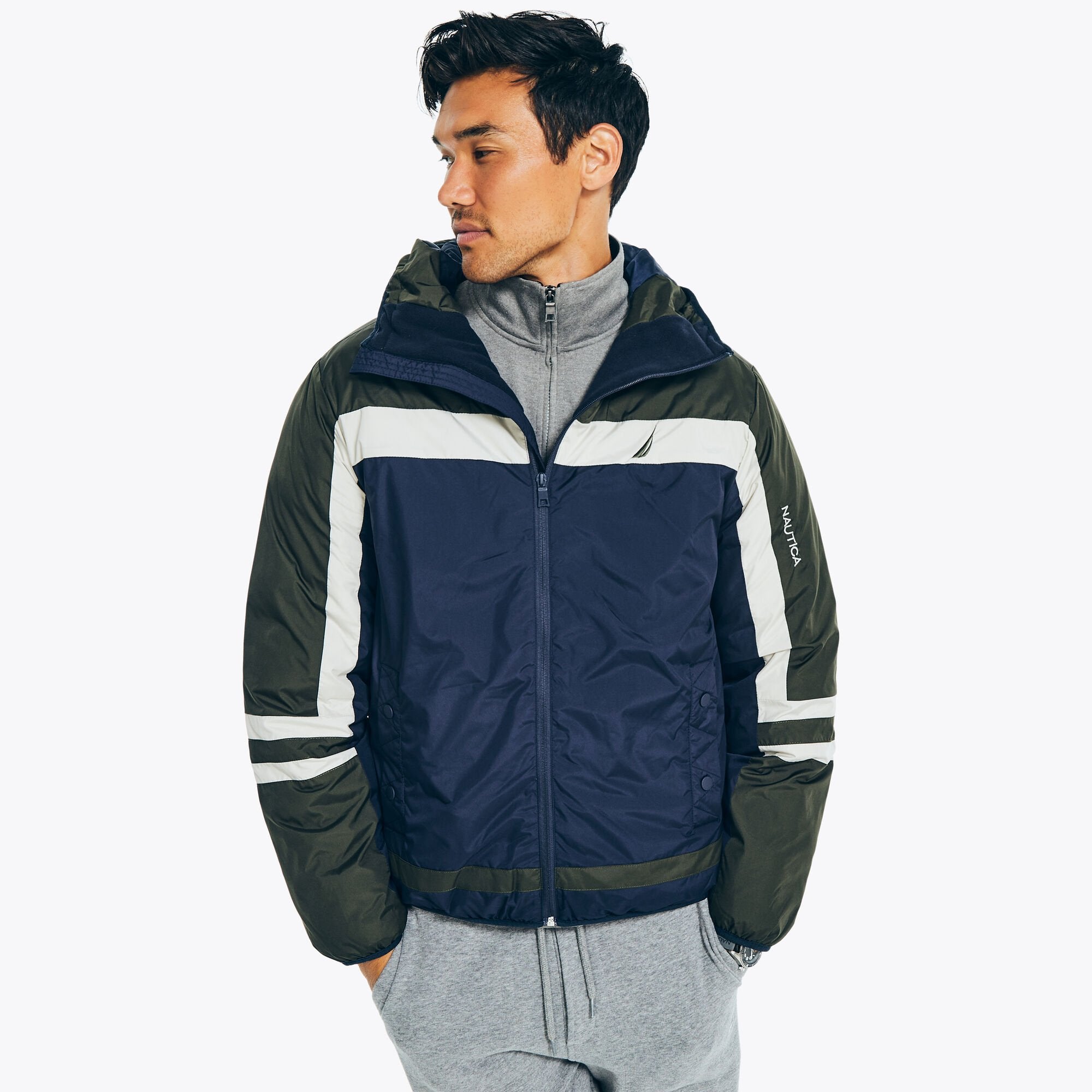 

Куртка Nautica Mens Sustainably Crafted Lightweight Tempasphere, темно-синий