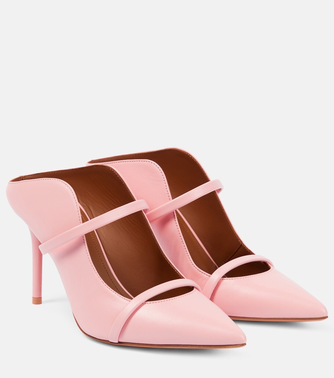 Кожаные мюли Maureen 85 Malone Souliers, фиолетовый