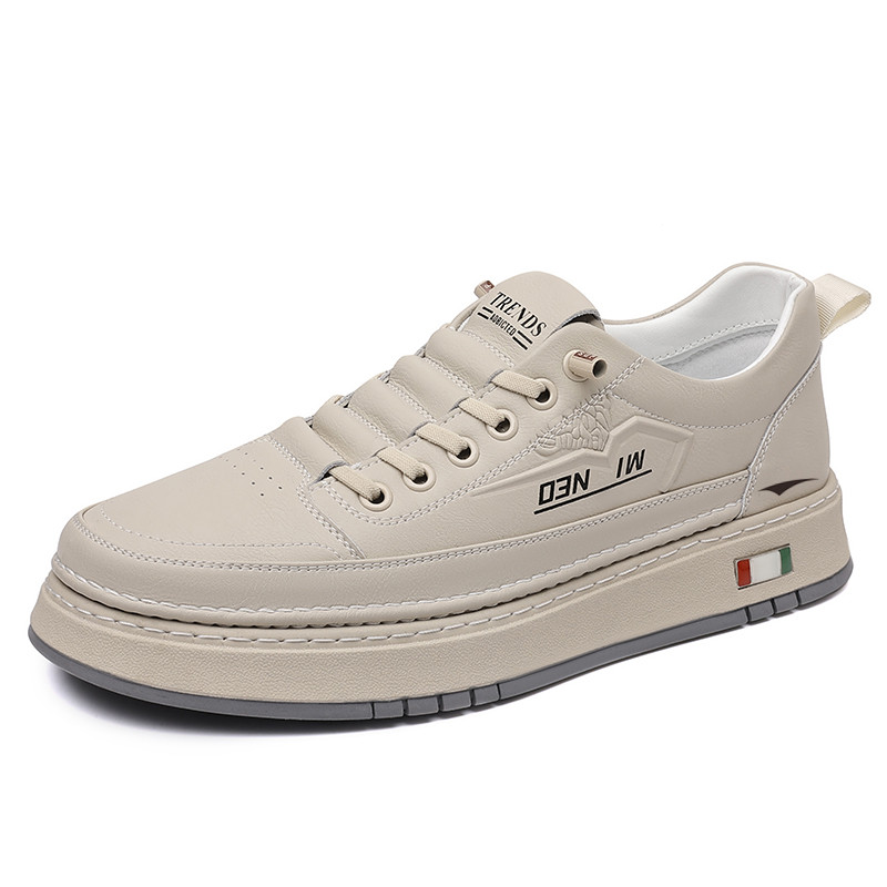 

FEIKE Мужские низкие скейтерские кеды бежевые, цвет Beige